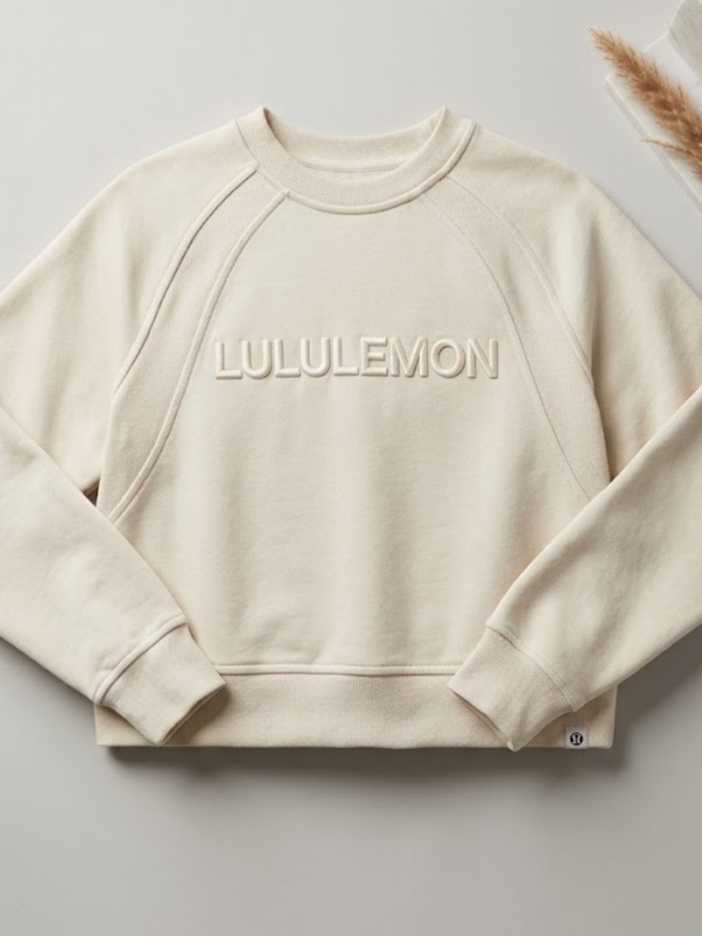 lululemon athletica Cream Crewneck with Raised Logo - Picture 2 of 6